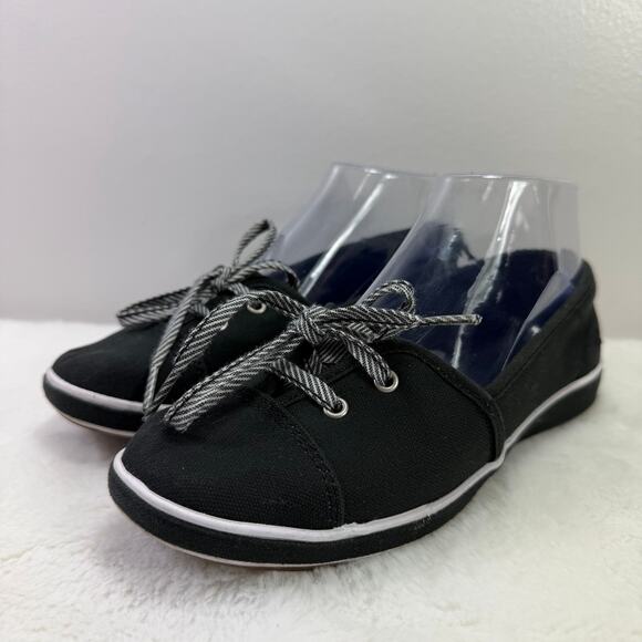 Grasshoppers Black Canvas Lace-Up Flats Women’s Sneakers Size 5.5 - Picture 2 of 10